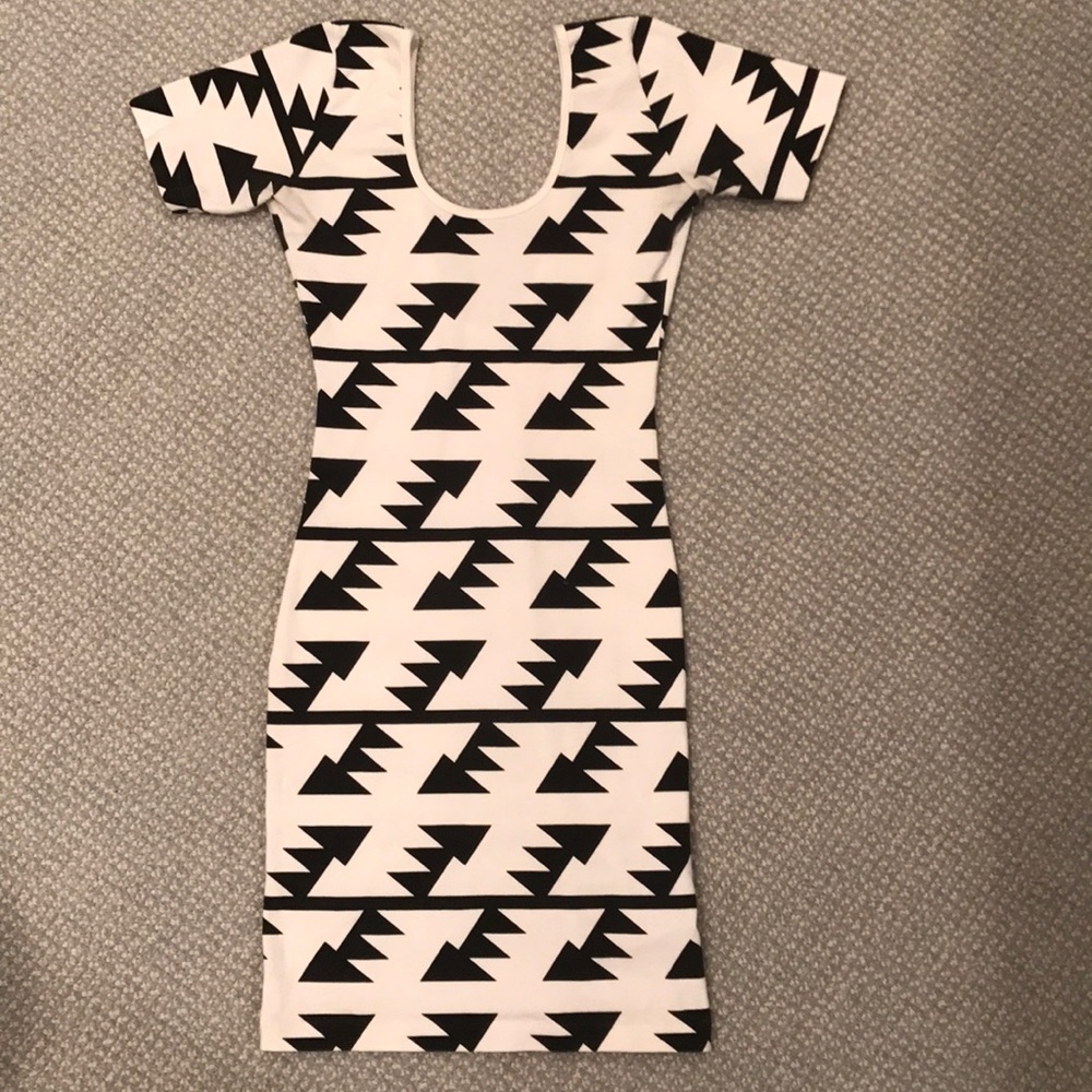Black and White American Apparel Bodycon Dress